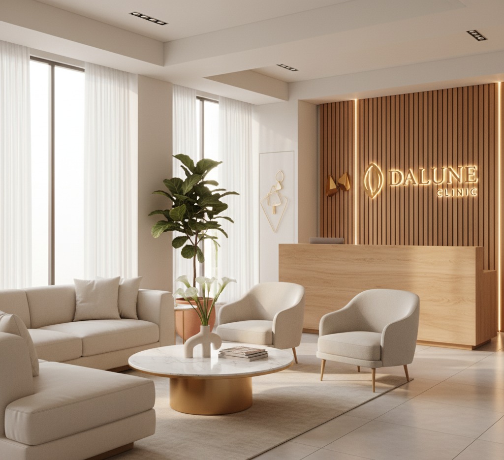 Elegante e moderno interno di una clinica estetica