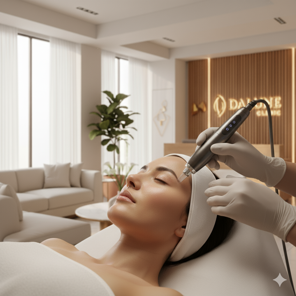 Trattamento viso di precisione con dispositivo moderno